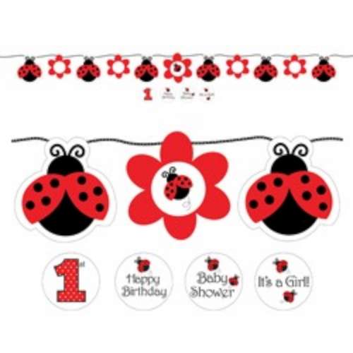 Ladybug Birthday Banner - Click Image to Close